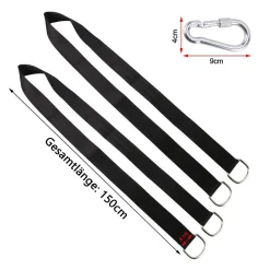 Mmgoqqt Schaukel Befestigung, Hängematte Befestigung Schaukel Aufhängung Hält Bis Zu 500 Kg,mit 2 Baumschutz Polster Und 2 Premium Karabinern,Hängematten-Zubehör,HM-03785