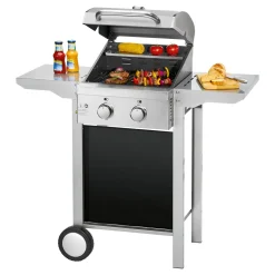 ProfiCook Gasgrill PC-GG 1128 Silber 2 Edelstahlbrenner