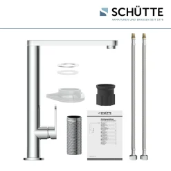 Schütte SCHÜTTE Küchenarmatur CHICAGO, 360° Schwenkbarer Wasserhahn Küche, Mischbatterie Küche, Spültischarmatur Chrom -Garten- & Gewächshäuser Geschäft 05bbf8b191957456cae1c181d7a4e2ee