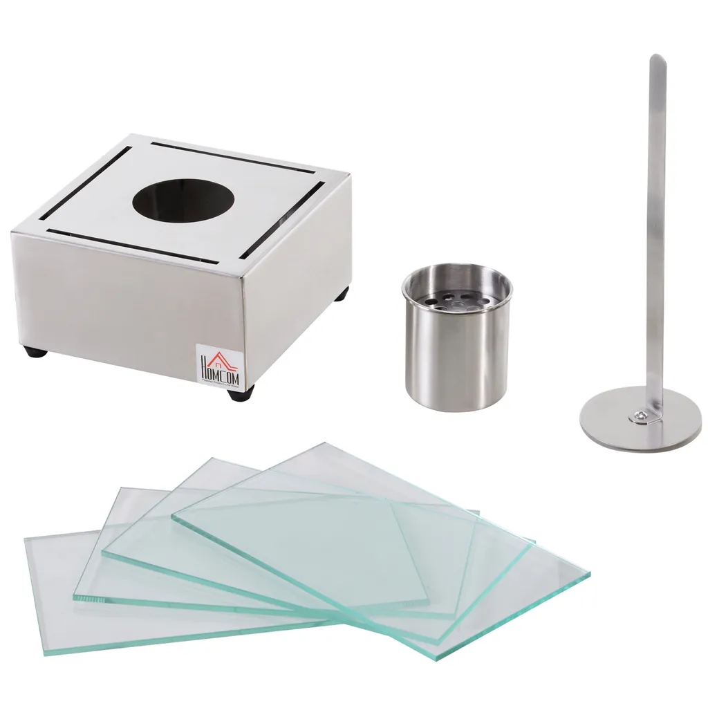 HOMCOM Ethanol-KaminEthanol-Brenner 0,4L 2 Stdn. Brenndauer Kein Rauch Edelstahl 20 X 20 X 33 Cm 8 HOMCOM Ethanol-KaminEthanol-Brenner 0,4L 2 Stdn. Brenndauer Kein Rauch Edelstahl 20 X 20 X 33 Cm – Bild 8