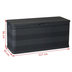 VidaXL Gartenbox Schwarz 117×45×56 Cm -Garten- & Gewächshäuser Geschäft 05c9de0381d4e6912d3ec6b8b000496f