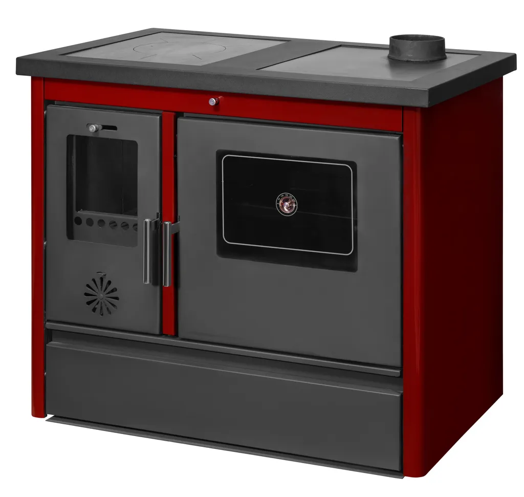 Moeby24 Küchenofen Holzherd Kaminofen Herd Gusseisen 11,91KW BimSchV2 EEK A+ Bordeux 2 Moeby24 Küchenofen Holzherd Kaminofen Herd Gusseisen 11,91KW BimSchV2 EEK A+ Bordeux – Bild 2