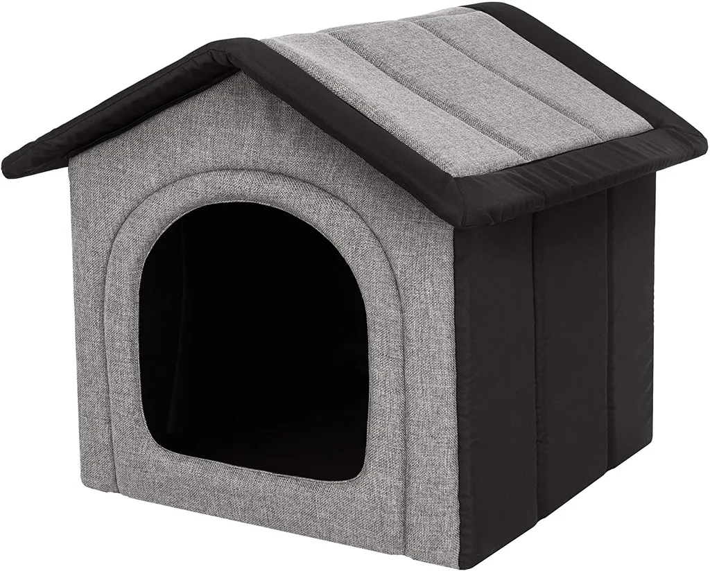 Hobbydog Hundehaus Hundehütte Schlafplatz Beruigungsplatz Beruigungshöhle Hellgrau Schwarz R3: 52 X 46 X 53 Cm 1 Hobbydog Hundehaus Hundehütte Schlafplatz Beruigungsplatz Beruigungshöhle Hellgrau Schwarz R3: 52 X 46 X 53 Cm