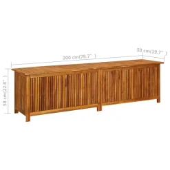VidaXL Garten-Aufbewahrungsbox 200x50x58 Cm Massivholz Akazie -Garten- & Gewächshäuser Geschäft 05e78c913f1a0c661bd00fd6b22285f5