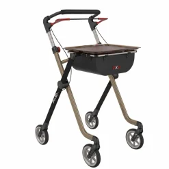 Rehasense Pixel Wohnraumrollator Schwarz/ Champagner