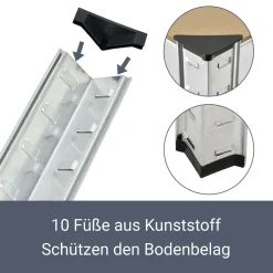 Juskys Eckregal Lageregal Corner Basic 180 X 70 X 40-70 Cm - 875 Kg - 5 Böden - Metall Verzinkt - Schwerlastregal Steckregal Kellerregal -Garten- & Gewächshäuser Geschäft 05ef8dab7f2f125b7e53edb5c0223ba4