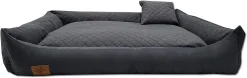 Odol-plusz Hundebett Für Große Hunde - Hundesofa Mit Wendekissen 120x85cm [ Graphit ] EU & ®