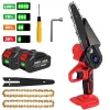 Yofidra 6 Zoll Elektrokettensägen Handkettensäge Mit 2 Akkus, 2 Gold Ketten Und Schwert