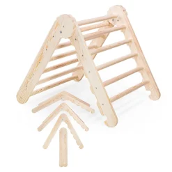 MAMOI® Klettergerüst Indoor, Kletterdreieck Aus Holz, Baby Kinder Klettern, Kletterturm, Kletterbogen, Holzbogen Für Spielplatz Ab 1/2/3 Jahre