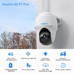 Reolink Akku 3G/4G LTE Überwachungskamera Aussen Mit Mensch/Fahrzeug/PIR Erkennung, 355°/140° Schwenkbar, 4MP Kabellose IP Kamera Outdoor Mit SIM-Kartenslot, 32GB SD Karte, Go PT Plus 45 Reolink Akku 3G/4G LTE Überwachungskamera Aussen Mit Mensch/Fahrzeug/PIR Erkennung, 355°/140° Schwenkbar, 4MP Kabellose IP Kamera Outdoor Mit SIM-Kartenslot, 32GB SD Karte, Go PT Plus -Garten- & Gewächshäuser Geschäft 061fea7ebac571ee21f031f4a0f53e66