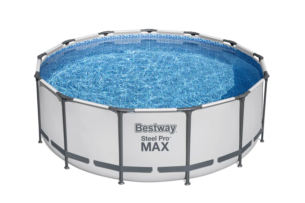 Bestway® Steel Pro MAX™ Aufstellpool Komplett-Set Mit Filterpumpe Ø 396 X 122 Cm, Lichtgrau, Rund 9 Bestway® Steel Pro MAX™ Aufstellpool Komplett-Set Mit Filterpumpe Ø 396 X 122 Cm, Lichtgrau, Rund – Bild 9