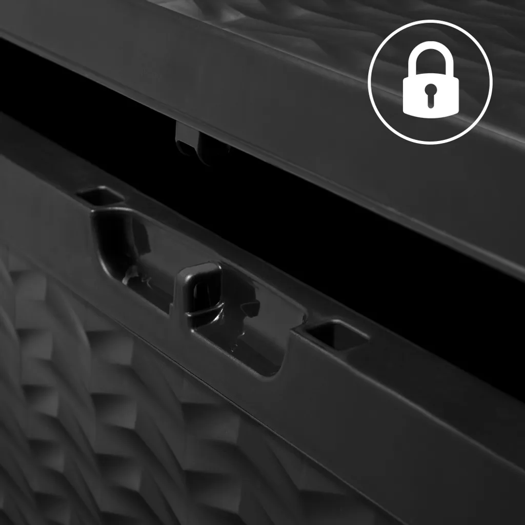 Deuba XXL Auflagenbox Cargo Wasserdicht Rollen Deckel Klappbar Abschließbar 320L Outdoor Gartentruhe Kissenbox Gerätebox 4 Deuba XXL Auflagenbox Cargo Wasserdicht Rollen Deckel Klappbar Abschließbar 320L Outdoor Gartentruhe Kissenbox Gerätebox – Bild 4