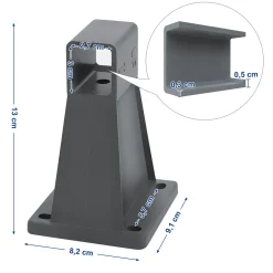 SONGMICS Wandhalterung Für Seitenmarkisen, Wandhalter, Auszugsfixierung, Grau GSA005 -Garten- & Gewächshäuser Geschäft 0666fa2e50d0c1fc727f495b7b5d0695