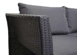 Mendler Poly-Rattan Garnitur HWC-J36, Balkon-/Garten-/Lounge-Set Sitzgruppe Sofa Anthrazit, Kissen Dunkelgrau -Garten- & Gewächshäuser Geschäft 066c656b64705475509ba4705d71dacb