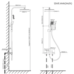 AURALUM Duschsäule Mit Thermostat Winkel Einstellbar Höhenverstellbar -Garten- & Gewächshäuser Geschäft 067e38c10c0c0ee33562e9183028c863 2