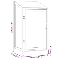 VidaXL Geräteschuppen Braun 55x52x112 Cm Massivholz Tanne -Garten- & Gewächshäuser Geschäft 06d382e527ef0761274870b65ab12ed0