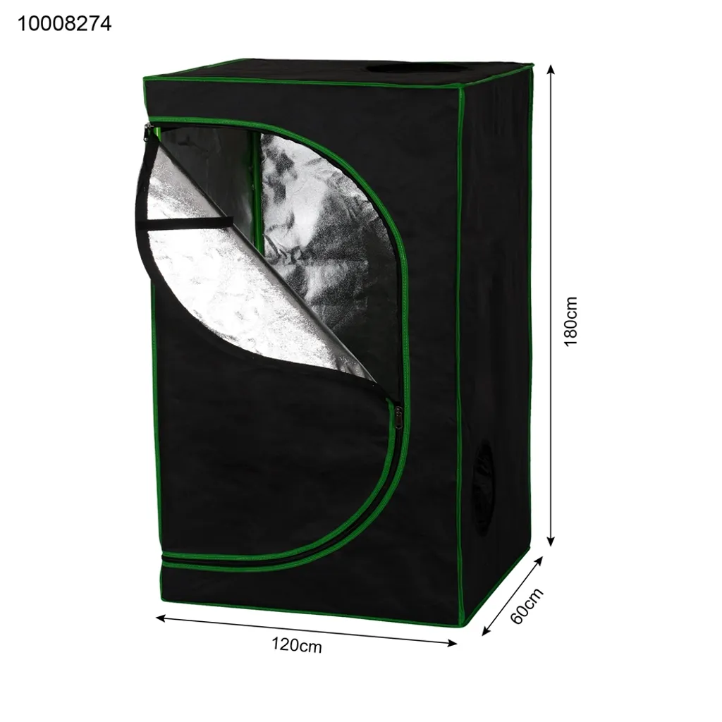 Mucola Gewächshaus Pflanzenzelt Growbox 120x60x180 Cm Schwarz Grün Indoor Pflanzenzelt Zuchtzelt Growroom Zuchtschrank Darkroom Grow Tent Frühbeet Zimmergewächshaus Growschrank 6 Mucola Gewächshaus Pflanzenzelt Growbox 120x60x180 Cm Schwarz Grün Indoor Pflanzenzelt Zuchtzelt Growroom Zuchtschrank Darkroom Grow Tent Frühbeet Zimmergewächshaus Growschrank – Bild 6