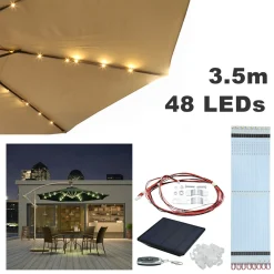 EINFEBEN 3.5m Sonnenschirm Sonnenschirme Gartenschirm Mit LED Solar Ampelschirm Pavillon Kurbelsonnenschirm Alu,Grau,3.5m 11 EINFEBEN 3.5m Sonnenschirm Sonnenschirme Gartenschirm Mit LED Solar Ampelschirm Pavillon Kurbelsonnenschirm Alu,Grau,3.5m -Garten- & Gewächshäuser Geschäft 072fcf0467b34524f5d0e49a06cea572