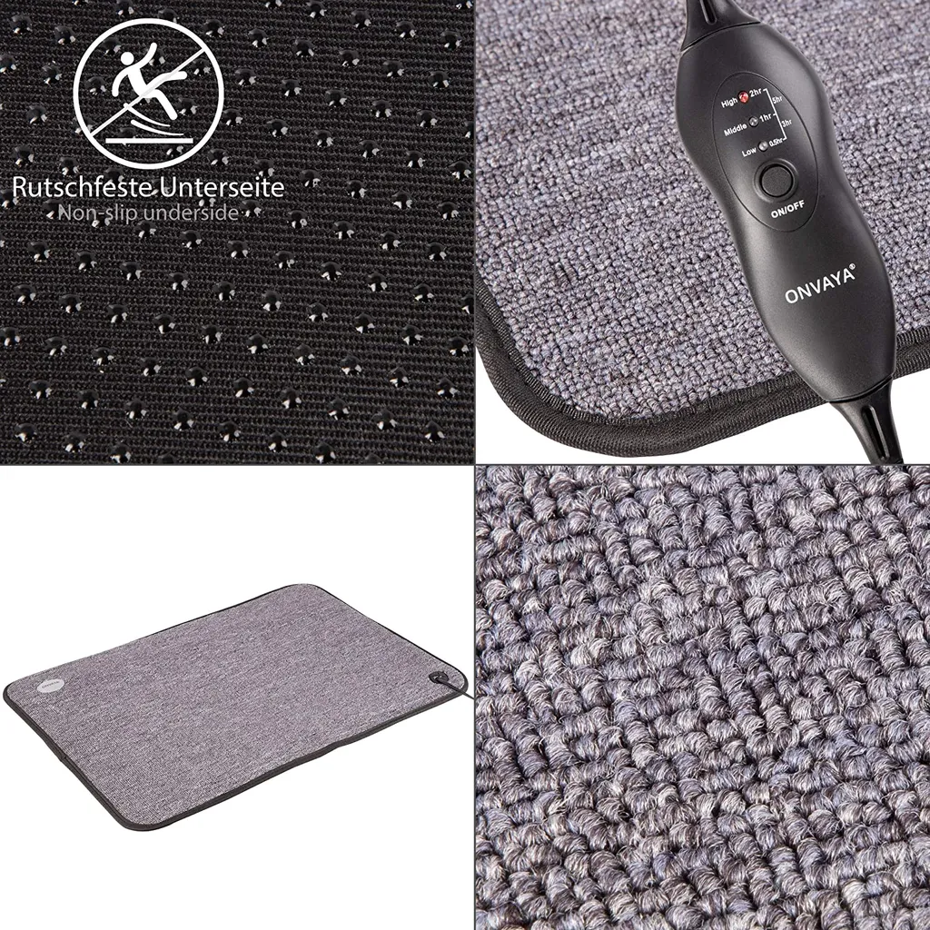 ONVAYA® Fuß-Heizmatte | Fußwärmer Elektrisch | Heizteppich Für Den Fußboden | Fußheizung | Teppichheizung | 40 X 60 Cm | 110 Watt | Wasserdicht | 3 Heizstufen 4 ONVAYA® Fuß-Heizmatte | Fußwärmer Elektrisch | Heizteppich Für Den Fußboden | Fußheizung | Teppichheizung | 40 X 60 Cm | 110 Watt | Wasserdicht | 3 Heizstufen – Bild 4