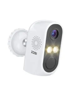 ZOSI C1 3MP Drahtlos Akku Überwachungskamera, Wiederaufladbar Außen WLAN Kamera Mit 2 Wege Audio, Menschenerkennung