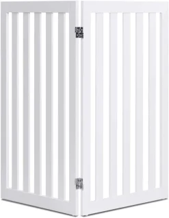 COSTWAY Absperrgitter Hunde 89cm Hoch, Schutzgitter Holz Klappbar, Treppengitter Hundeabsperrgitter Flexibel Türschutzgitter (Weiß-Verlängerung) -Garten- & Gewächshäuser Geschäft 075c94b749449eb8f4326cb6ee87d37d