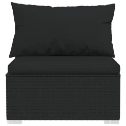 VidaXL 4-Sitzer-Sofa Mit Kissen Schwarz Poly Rattan -Garten- & Gewächshäuser Geschäft 0764f72fd6993c18777a336745ff46b1