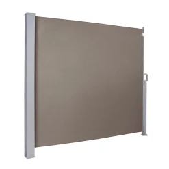 EINFEBEN Seitenmarkise Markisen Ausziehbar 160x300cm Alu Sichtschutz Windschutz Sonnenschutz Seitenrollo Braun