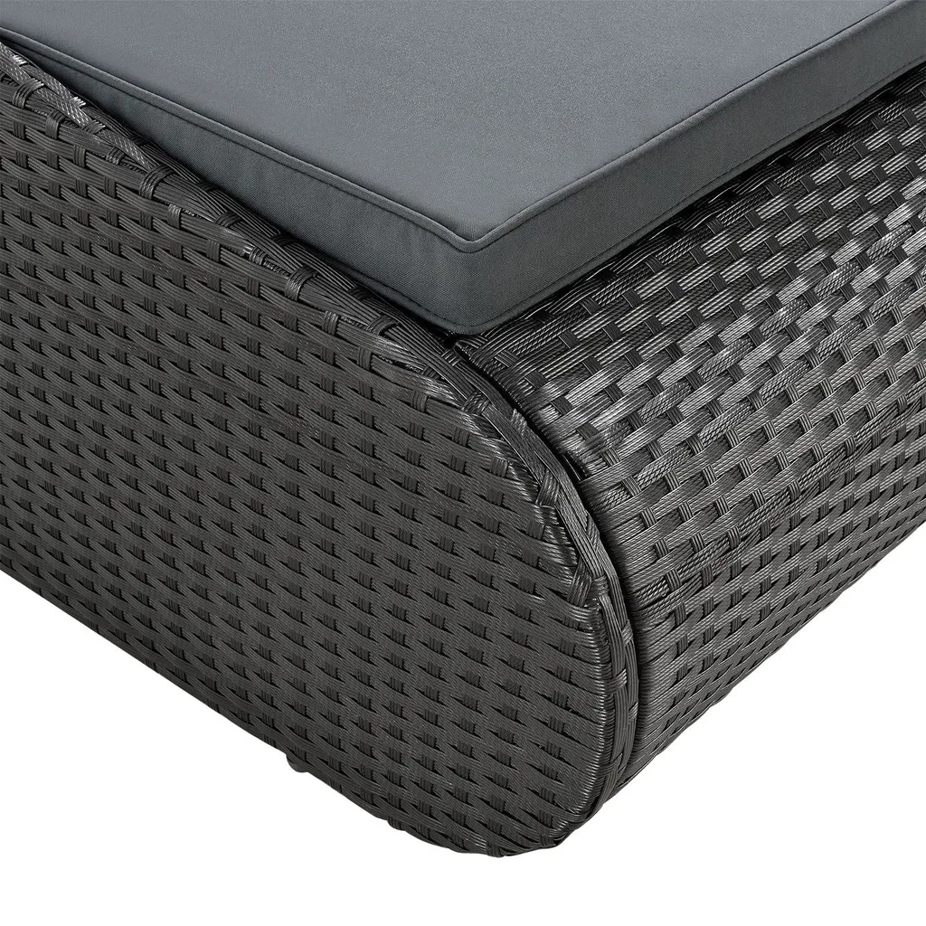 Juskys Polyrattan Sonnenliege Mykonos – XXL Outdoor Doppelliege Mit Polster Kissen In Grau Waschbar – Für Garten & Balkon – Gartenliege Sonneninsel 12 Juskys Polyrattan Sonnenliege Mykonos – XXL Outdoor Doppelliege Mit Polster Kissen In Grau Waschbar – Für Garten & Balkon – Gartenliege Sonneninsel – Bild 12