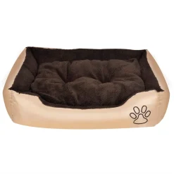 VidaXL Warmes Hundebett Mit Polsterkissen L