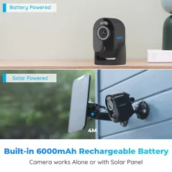 Reolink 4MP Akku 2,4/5GHz WLAN IP-Überwachungskamera Aussen Mit Personen-/Fahrzeugerkennung, Spotlight, Farbnachtsicht, PIR-Sensor, Zeitraffer, 2-Wege-Audio, Argus 3 Pro (Schwarz) -Garten- & Gewächshäuser Geschäft 07d2653e69e4a78ca7170915e46ffb0a