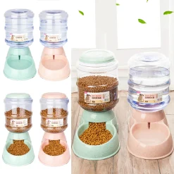 YisibaihTao 3.8L Wasserspender Für Haustiere, Wasserflasche Für Hunde, Futternapf Für Haustiere, Wasserspender Für Katzen, Futterspender Für Katzenfutter(grau) -Garten- & Gewächshäuser Geschäft 07e0a92279ba9f13cd5a47a1c23e7b17