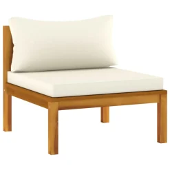 VidaXL 3-Sitzer-Gartensofa Mit Creme Kissen Massivholz Akazie -Garten- & Gewächshäuser Geschäft 07e18d67abf77f101dd47aec005e0034