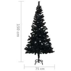 VidaXL Künstlicher Weihnachtsbaum Mit Ständer Schwarz 150 Cm PVC -Garten- & Gewächshäuser Geschäft 0826106dd76d4d6c064fb903a1030f7d