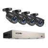 ZOSI 8CH 1080P H.265+ DVR Mit 4x FHD 2MP Außenkamera Videoüberwachung System Ohne Festplatte, 24M IR Nachtsicht