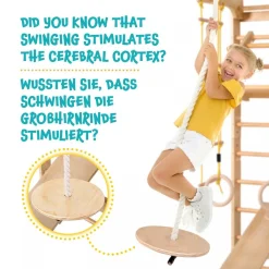 Physionics® Sprossenwand Set - Für Kinder/Erwachsene, Inkl. Klimmzugstange/Ringe/Trapez/Schrägbrett/Strickleiter, Aus Holz, Bis 100kg -Garten- & Gewächshäuser Geschäft 08d31fb0f7e086ce418dcde78a90453a