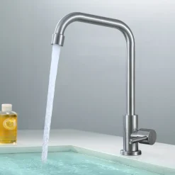 Auralum 360° Drehbar Kaltwasser Wasserhahn Küchenarmatur Edelstahl Spültischarmatur Chrom NUR Für Kaltwasser ,OHNE Warmwasser -Garten- & Gewächshäuser Geschäft 090f912a05a2f1c7d5dc2e729a6ea059