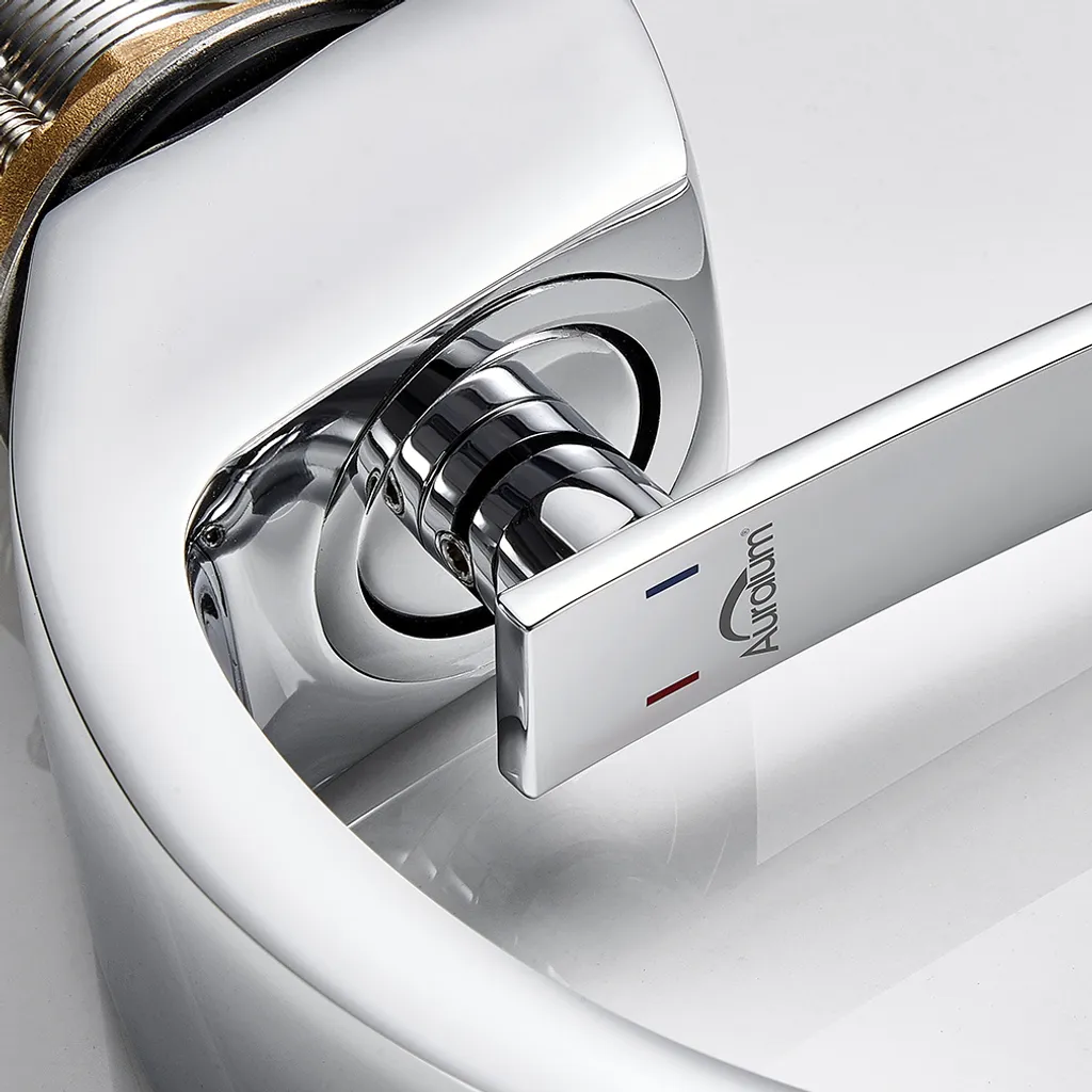 AURALUM Wasserhahn Bad Gebogener Wasserhahn Chrom Wasserhahn Galvanisieren Von 3 Schichten 5 AURALUM Wasserhahn Bad Gebogener Wasserhahn Chrom Wasserhahn Galvanisieren Von 3 Schichten – Bild 5