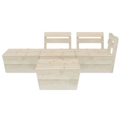VidaXL 4-tlg. Garten-Paletten-Lounge-Set Imprägniertes Fichtenholz -Garten- & Gewächshäuser Geschäft 09419a85ab7f548c168c432d86f7398f