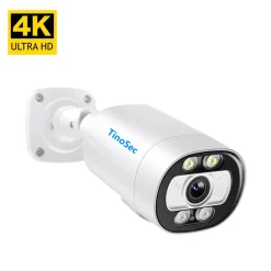 Tinosec Outdoor 8Mp 4K IP Kamera Sicherheit IP Überwachungskamera Gesichtserkennung Poe Kamera