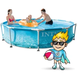 INTEX Beachside Pool-Set Mit Metallrahmen (Filterpumpe) 4.485 L -Garten- & Gewächshäuser Geschäft 0968c876036073c53028d07dc0e6d766