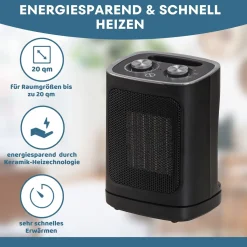 Albatros International STAHLMANN Keramik Heizlüfter Energiesparend Und Leise 1800W – Heizung Elektrisch Mit Keramik-Heiztechnologie Und Thermostat – Elektrisches Heizgerät, Heizstrahler Innenraum, Electric Heater, 1800 -Garten- & Gewächshäuser Geschäft 09769fdc6630d80f39d2fd93ffa727ea