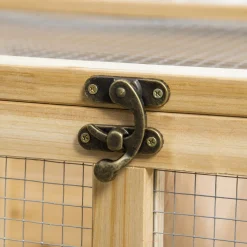 PawHut Kleintierstall Kleintierkäfig Teilbar Mit Rollen Tierstall Meerschweinchenstall Meerschweinchenkafig Zwergkaninchenstall Kleintierhaus Outdoor Tannenholz Natur 138 X 53 X 61 Cm -Garten- & Gewächshäuser Geschäft 097c10078643e542f56d92149de7f5c8