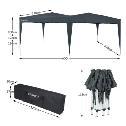 Pavillon 3x6m Faltpavillon Capri Pop-Up Partyzelt Gartenzelt Deuba Gartenlaube, Farbe:anthrazit 15 Pavillon 3x6m Faltpavillon Capri Pop-Up Partyzelt Gartenzelt Deuba Gartenlaube, Farbe:anthrazit -Garten- & Gewächshäuser Geschäft 099ee2e34dd25e84473b0a9543cebd33