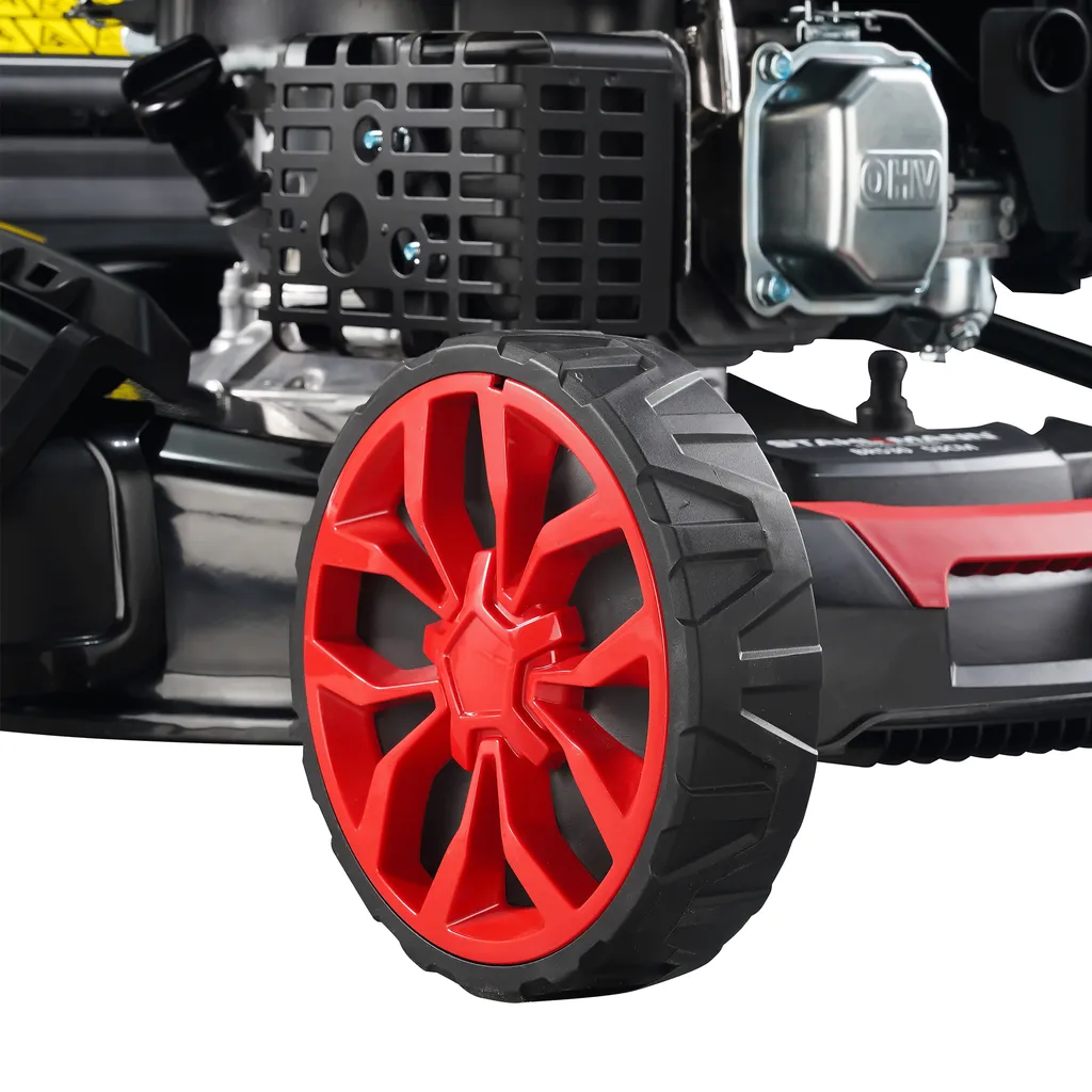 Albatros International STAHLMANN Rasenmäher Benzin Mit Antrieb BR530 – 6,0PS 4,4kW Benzin Rasenmäher Mit Antrieb, 53cm Schnittbreite, Mulchfunktion, Schnitthöhenverstellung, Easy Clean Anschluss, Große Räder, 60L Korb 8 Albatros International STAHLMANN Rasenmäher Benzin Mit Antrieb BR530 – 6,0PS 4,4kW Benzin Rasenmäher Mit Antrieb, 53cm Schnittbreite, Mulchfunktion, Schnitthöhenverstellung, Easy Clean Anschluss, Große Räder, 60L Korb – Bild 8