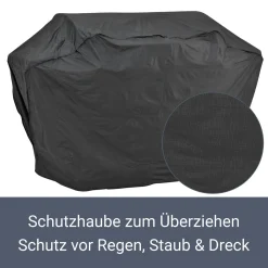 Juskys BBQ Gasgrill Dakota – Grillwagen Mit 5 Brenner 18 KW - Barbecue Grill Inkl. Deckel, Warmhalterost, Seitenablagen, Thermometer & Abdeckplane -Garten- & Gewächshäuser Geschäft 0a7ed022ca32f3f2bf9a5662b5d8329c