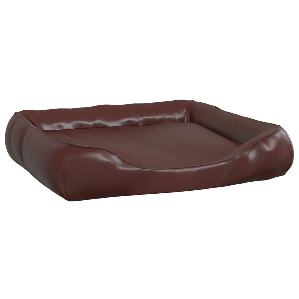 VidaXL Hundebett Braun 80x68x23 Cm Kunstleder 1 VidaXL Hundebett Braun 80x68x23 Cm Kunstleder