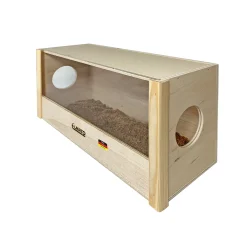 Elmato 10418 Degu Sandbadehaus Sandbad Buddelkiste Buddelbox Nager, 39x18x21cm