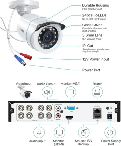 ZOSI 8CH 1080P Full HD DVR Mit 1TB HDD Und 6X2MP Außen Überwachungskamera Sicherheit Set, H.265+, 20M IR Nachtsicht 16 ZOSI 8CH 1080P Full HD DVR Mit 1TB HDD Und 6X2MP Außen Überwachungskamera Sicherheit Set, H.265+, 20M IR Nachtsicht -Garten- & Gewächshäuser Geschäft 0b10b8294efce1671fdfd61814801284 1