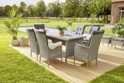 TrendLine Dining Möbelset Lyon 9-teilig Mit Ausziehtisch Inkl. Sitzkissen -Garten- & Gewächshäuser Geschäft 0b2ceb485312a28e6d959a78e7bde828
