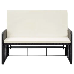 VidaXL 2-tlg. Garten-Lounge-Set Mit Auflagen Poly Rattan Schwarz -Garten- & Gewächshäuser Geschäft 0b4fa2196f90069dfe7e11a82b61262f